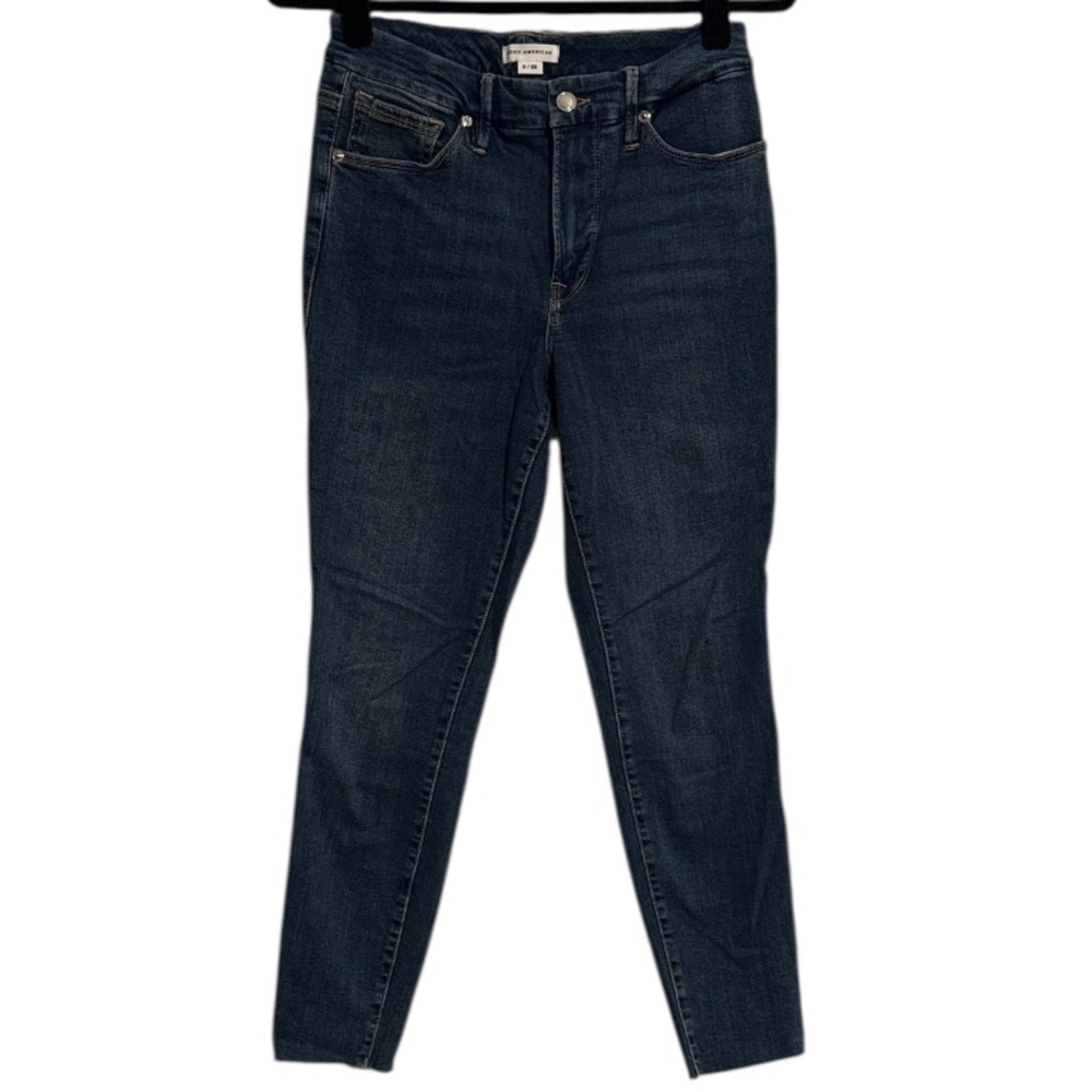 Good American Good Legs Skinny Cropped High Rise Jeans